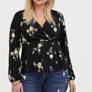 Torridi Black Floral Blouse